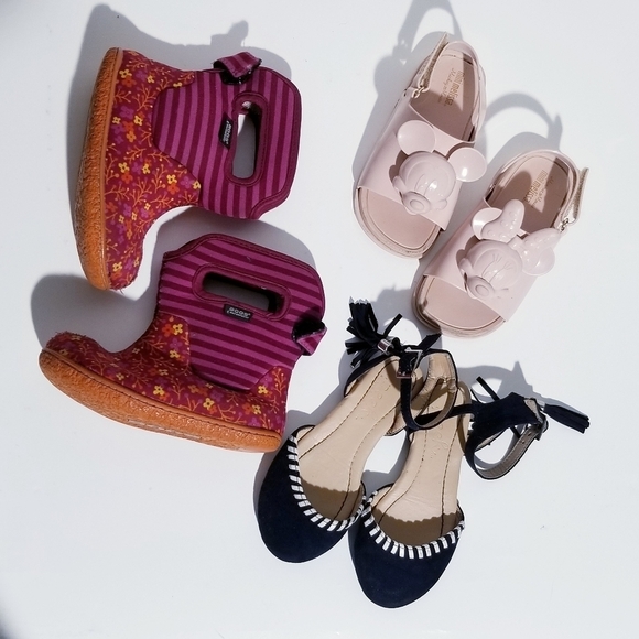 MINI MELISSA Mickey Minni Sandlas Bog Boots PEEK sandals size 9 8 - Picture 1 of 13